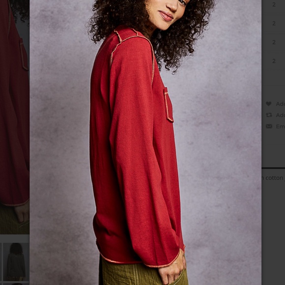 POL “ Maria 2 “ POL Round Neck Long Sleeve Top with Contrast Stitch 25 - Picture 3 of 5